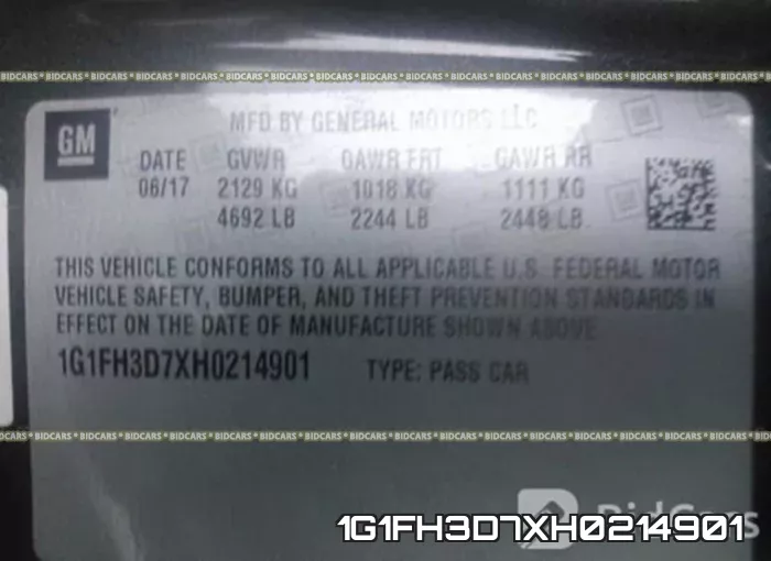 1G1FH3D7XH0214901 фото 10