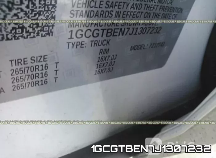 1GCGTBEN7J1307232 фото 10