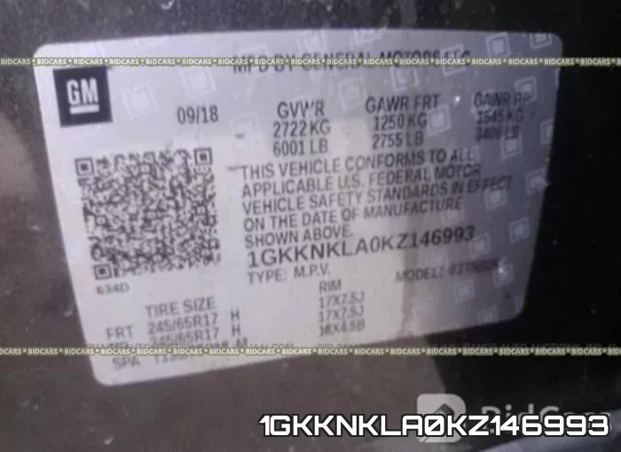 1GKKNKLA0KZ146993 фото 10