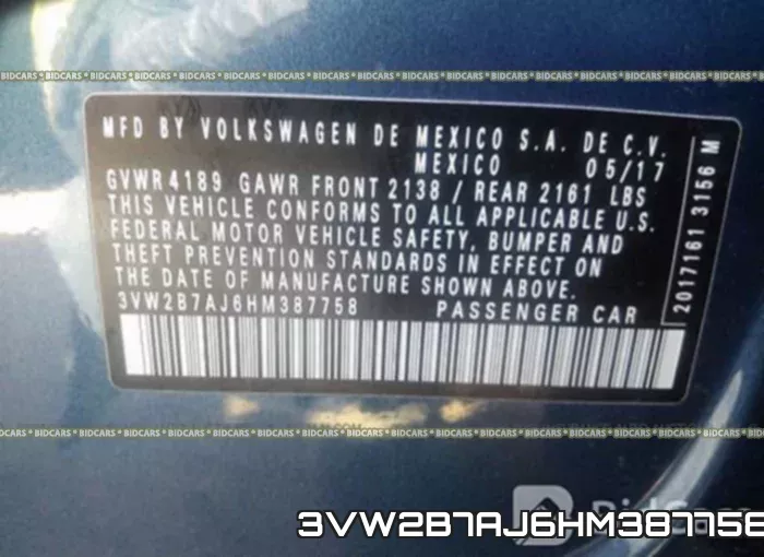 3VW2B7AJ6HM387758 фото 10