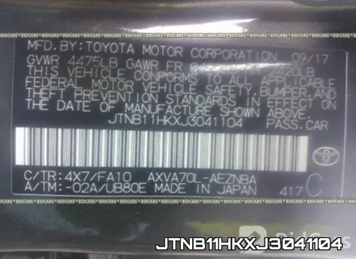 JTNB11HKXJ3041104 фото 10