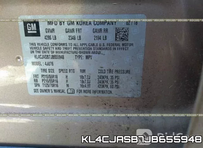 KL4CJASB7JB655948 фото 10