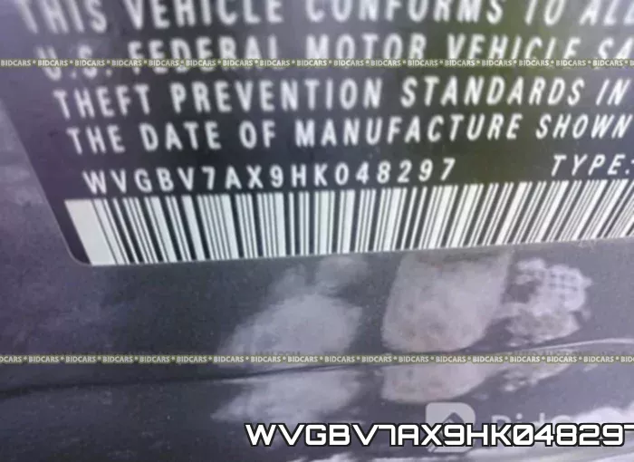 WVGBV7AX9HK048297 фото 9