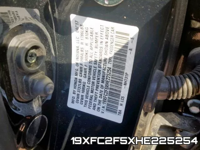 19XFC2F5XHE225254 фото 2