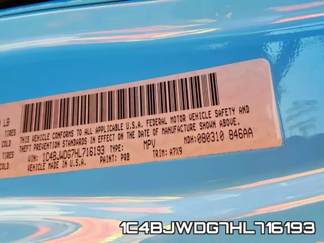 1C4BJWDG7HL716193 фото 2