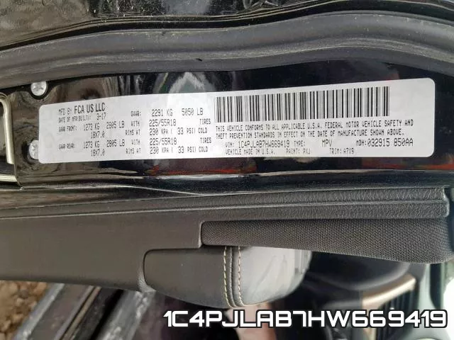 1C4PJLAB7HW669419 фото 2