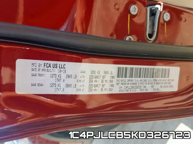 1C4PJLCB5KD326723 фото 2
