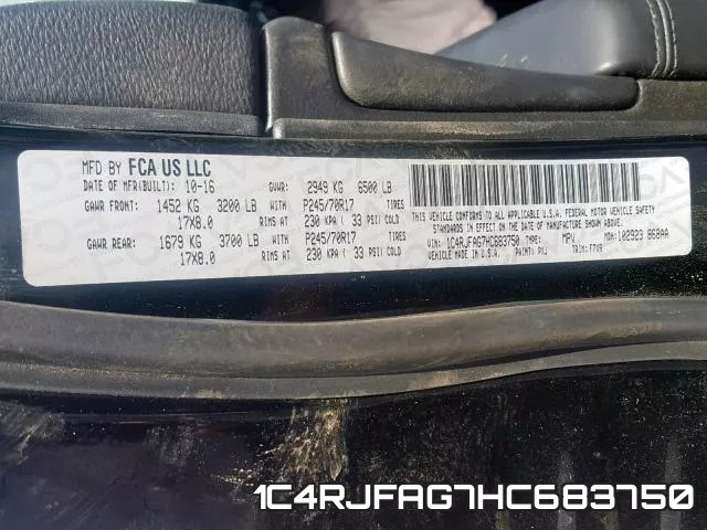 1C4RJFAG7HC683750 фото 2