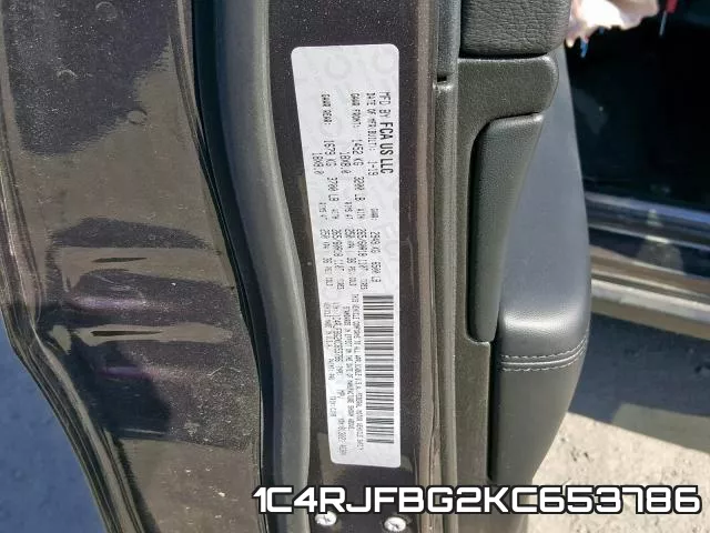 1C4RJFBG2KC653786 фото 2