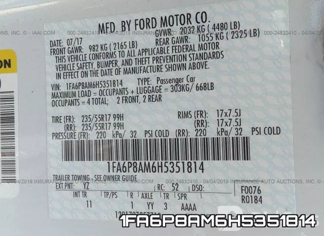 1FA6P8AM6H5351814 фото 10