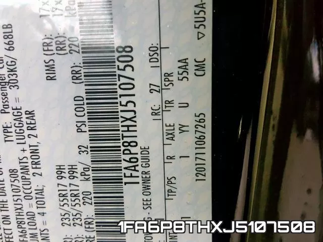 1FA6P8THXJ5107508 фото 2