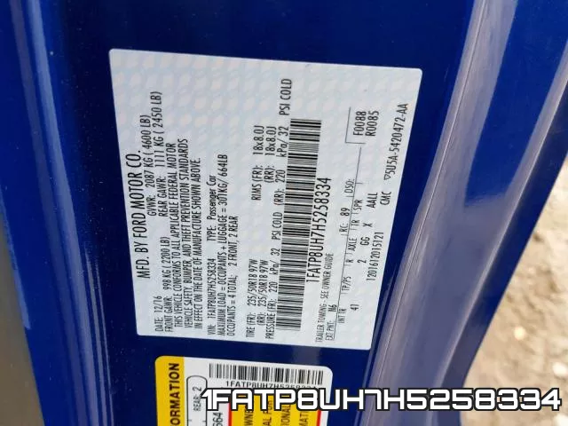 1FATP8UH7H5258334 фото 2