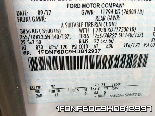 1FDNF6DC9HDB12937 фото 2