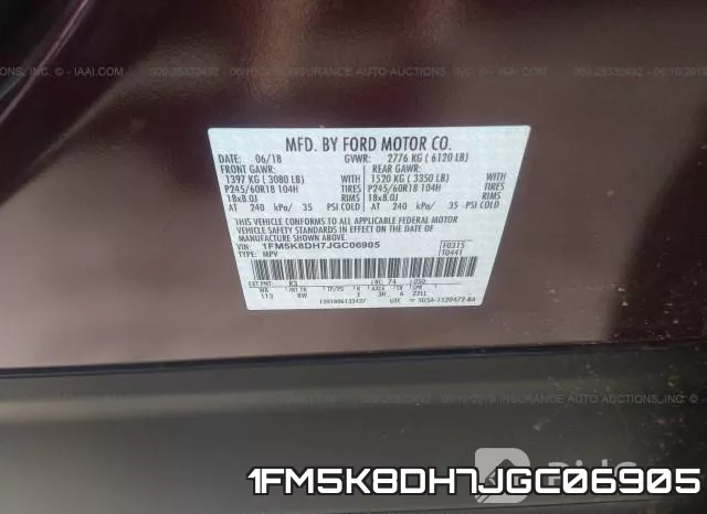 1FM5K8DH7JGC06905 фото 10