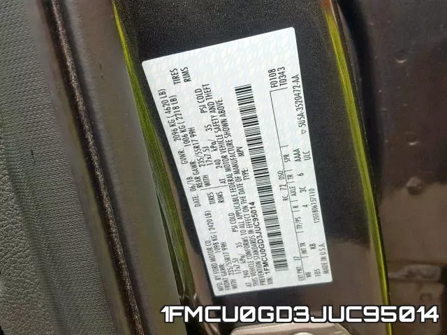 1FMCU0GD3JUC95014 фото 2