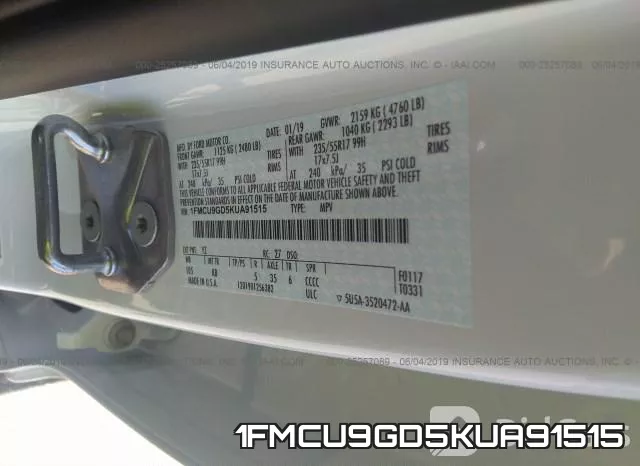 1FMCU9GD5KUA91515 фото 10