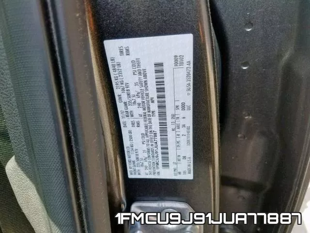 1FMCU9J91JUA77887 фото 2