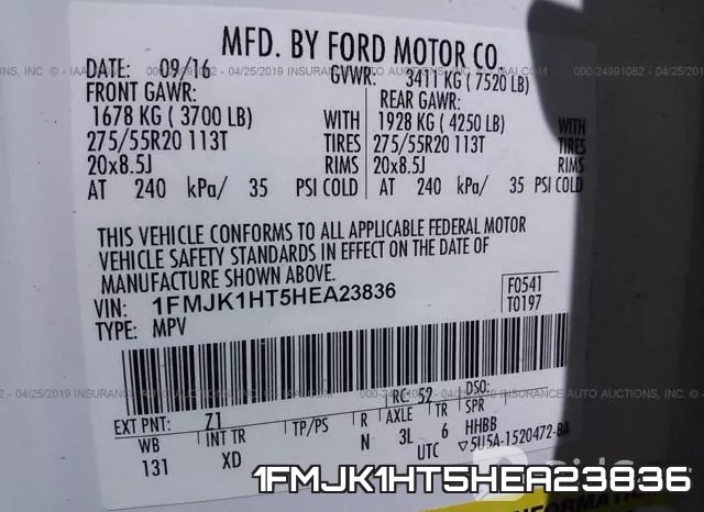 1FMJK1HT5HEA23836 фото 10