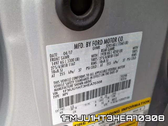 1FMJU1HT3HEA70308 фото 2