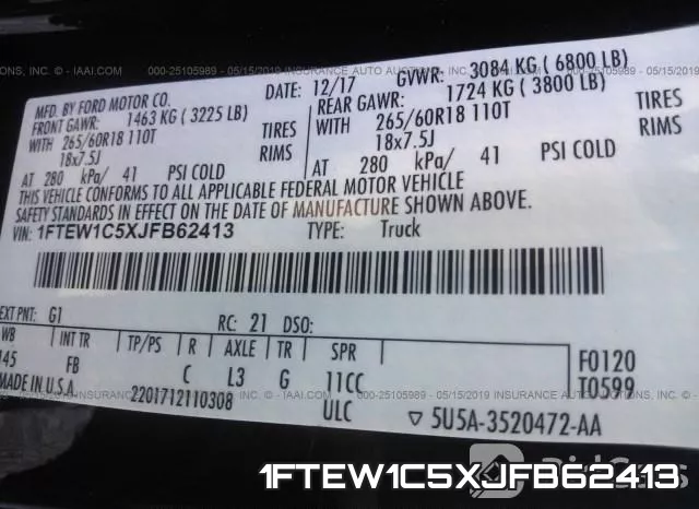 1FTEW1C5XJFB62413 фото 10