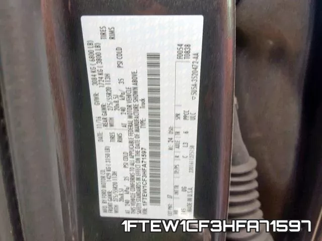 1FTEW1CF3HFA71597 фото 2