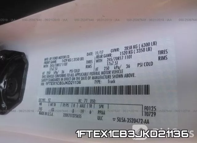 1FTEX1CB3JKD21136 фото 10