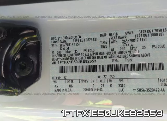 1FTFX1E50JKE82653 фото 10