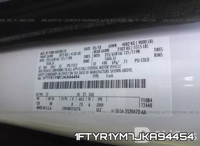 1FTYR1YM7JKA94454 фото 10