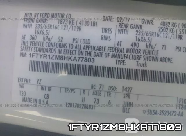 1FTYR1ZM8HKA77803 фото 10
