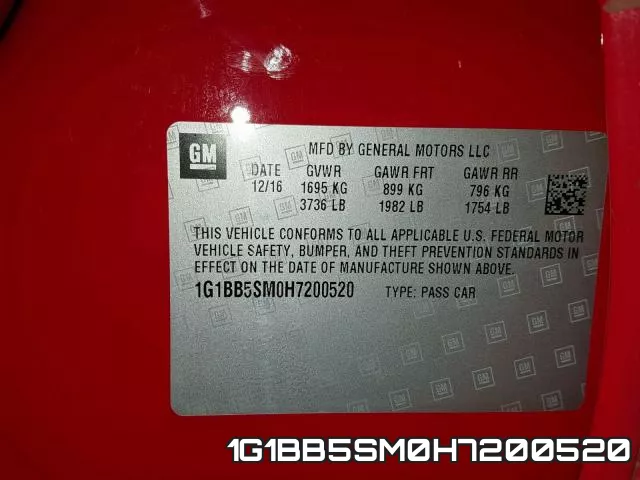 1G1BB5SM0H7200520 фото 2