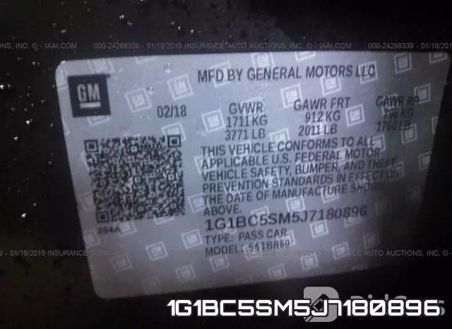 1G1BC5SM5J7180896 фото 10