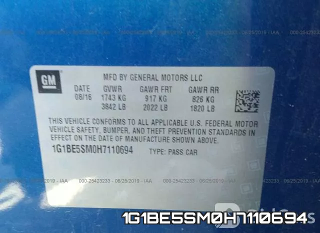 1G1BE5SM0H7110694 фото 10