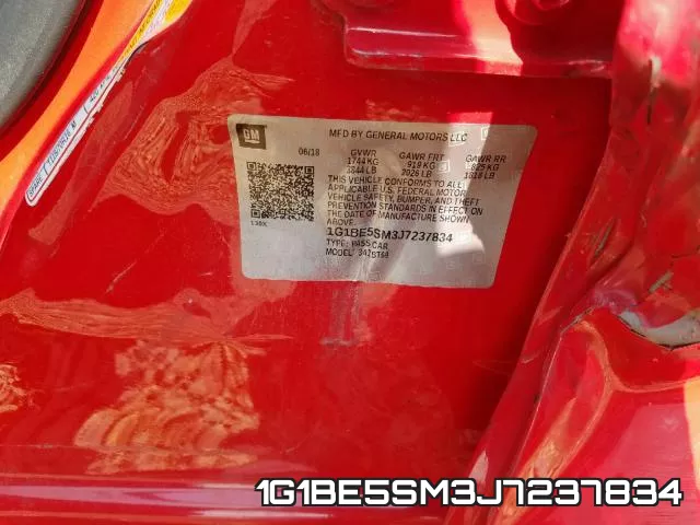 1G1BE5SM3J7237834 фото 2