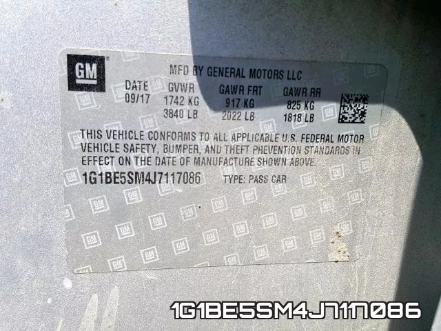 1G1BE5SM4J7117086 фото 2