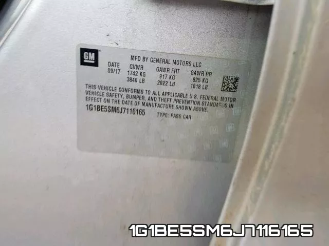 1G1BE5SM6J7116165 фото 2