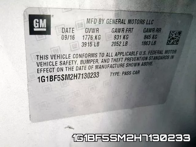 1G1BF5SM2H7130233 фото 2