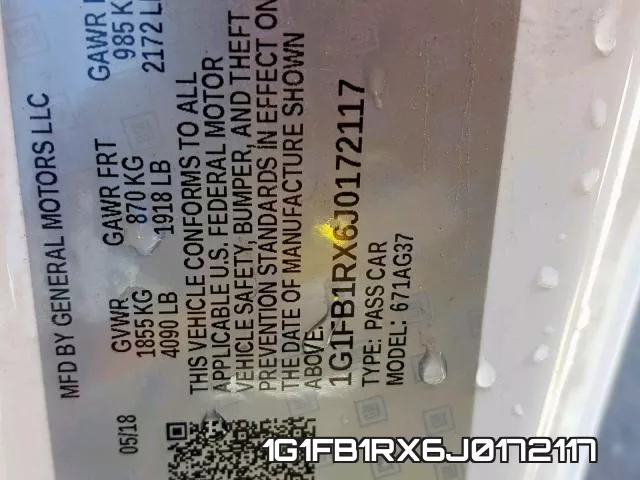1G1FB1RX6J0172117 фото 2