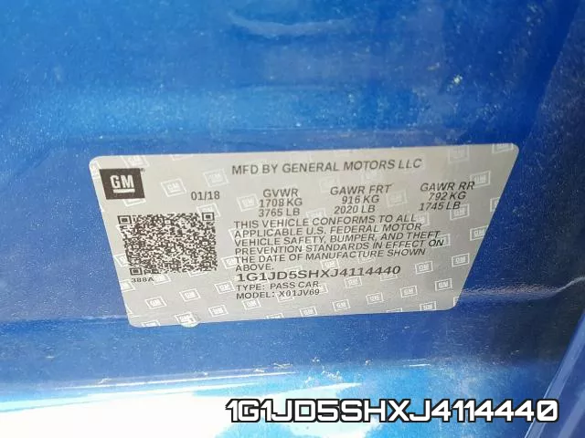 1G1JD5SHXJ4114440 фото 2