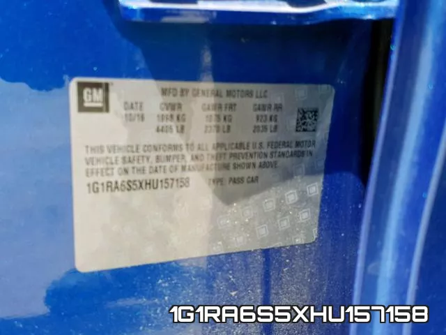 1G1RA6S5XHU157158 фото 2