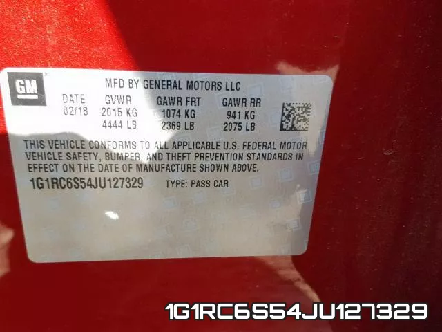 1G1RC6S54JU127329 фото 2