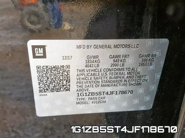 1G1ZB5ST4JF178670 фото 2