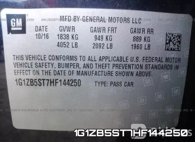 1G1ZB5ST7HF144250 фото 10