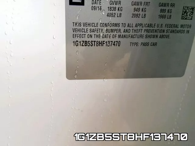 1G1ZB5ST8HF137470 фото 2