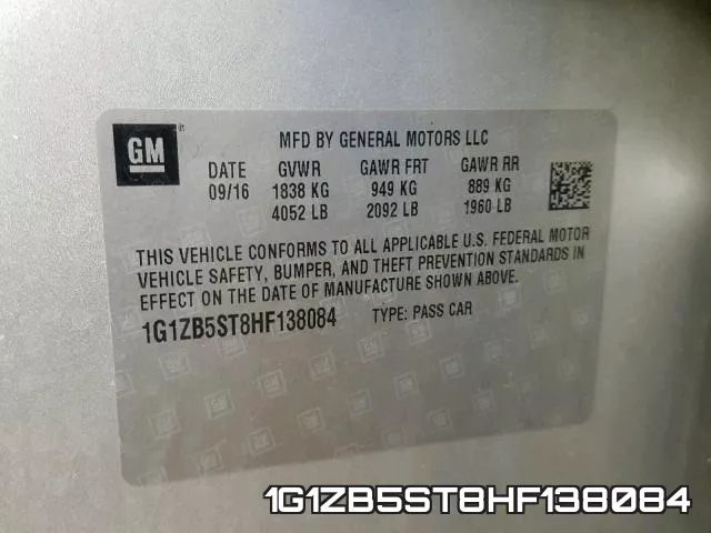 1G1ZB5ST8HF138084 фото 2