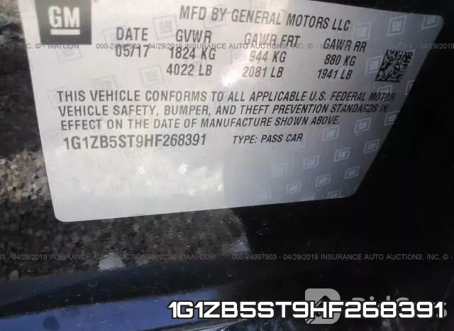1G1ZB5ST9HF268391 фото 10
