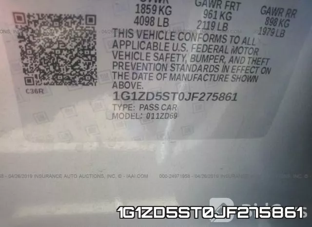 1G1ZD5ST0JF275861 фото 10