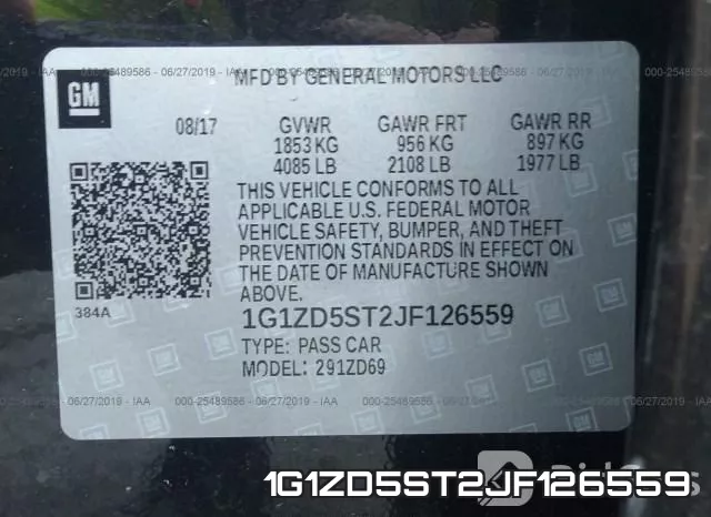 1G1ZD5ST2JF126559 фото 10