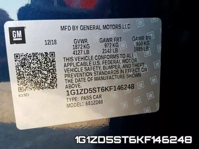 1G1ZD5ST6KF146248 фото 2