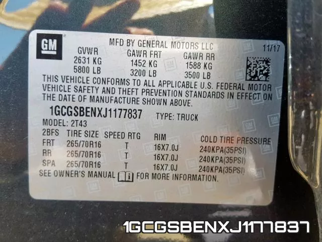 1GCGSBENXJ1177837 фото 2