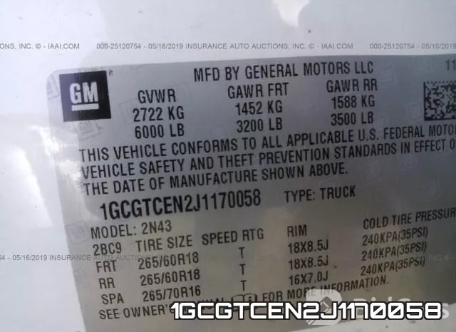 1GCGTCEN2J1170058 фото 10